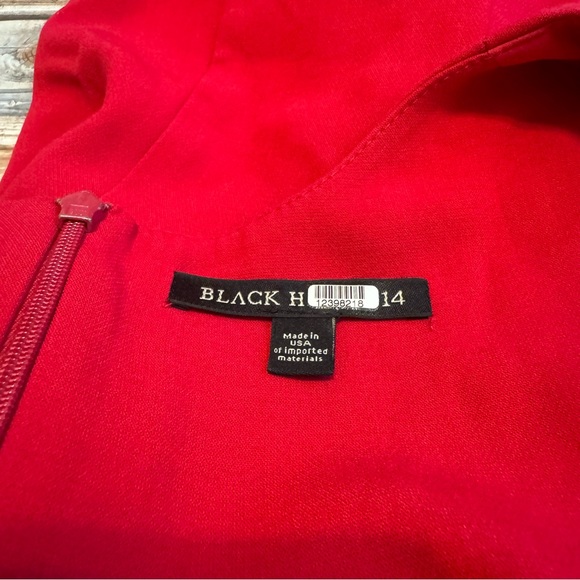 Black Halo Deklyn Ruffle Flutter Sleeve V-Neck Short Romper Red Sz 14 - Picture 8 of 9